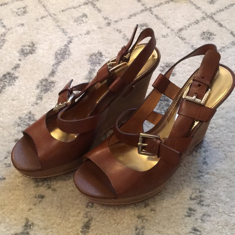 Mary Jane Open Toe Wedges